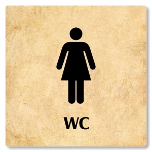WC ženy, 80x80mm, pergamen, Nevada